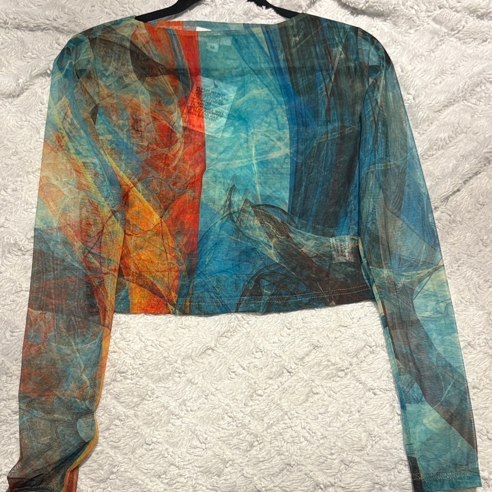 Colorful Abstract Long Sleeve Top